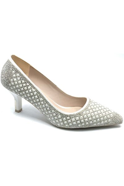 Kids Club Shoes Feles Pearl Stone Λεπτομερή Γυναικεία Παπούτσια Στιλέτο με Χα...