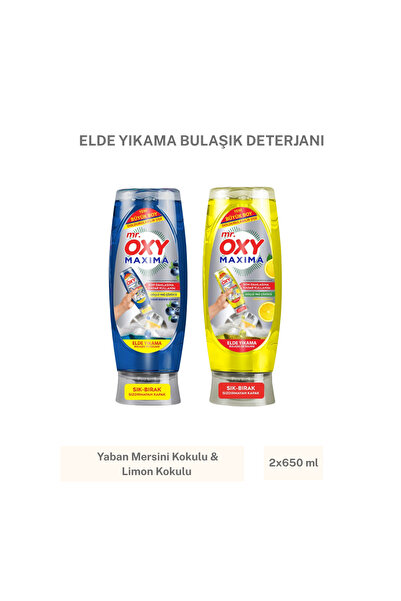 MR.OXY Mr. Oxy Maxima Elde Yıkama Bulaşık Deterjanı 650 ml Limon ve Yaban Mer...