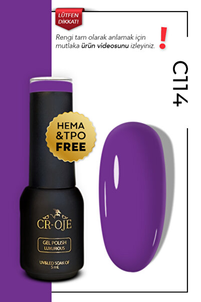 CROJE KALICI OJE Kalıcı Oje C114 - Mor (5 ML)