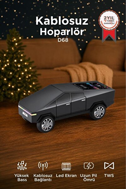 Torima Bluetooth Hoparlör Retro Araba CyberTruck Tasarımlı Rgb Işıklı TWS USB...