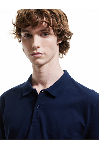 Koton Kratki rukav Pamuk komada Pike tkanina polo izrez Slim fit majica