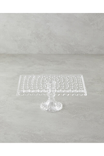 English Home Bubbles Cam Kek Standı 25x11 cm Şeffaf