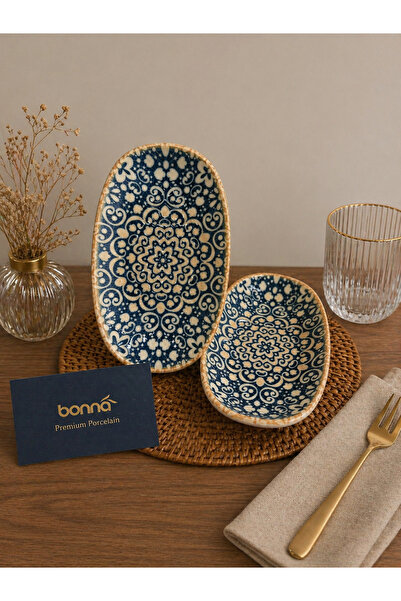Bonna 2'li küçük oval meze / tadım / servis tabağı Alhambra Gourmet Oval Plat...