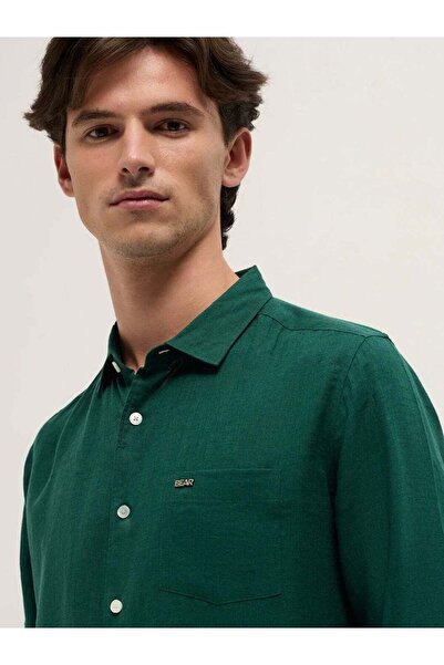 The Bear House Men's long Sleeve Shirt, breathable, soft comfort Fabric