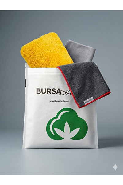 bursa havlu Kaliteli Oto Yıkama Eldiveni ve Kurulama Havlusu Microfiber Temiz...