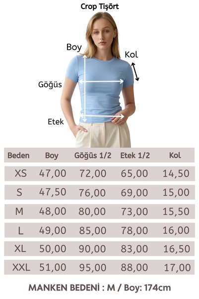 penyebizden Tricou Crop Slim Fit din bumbac și lycra - Albastru