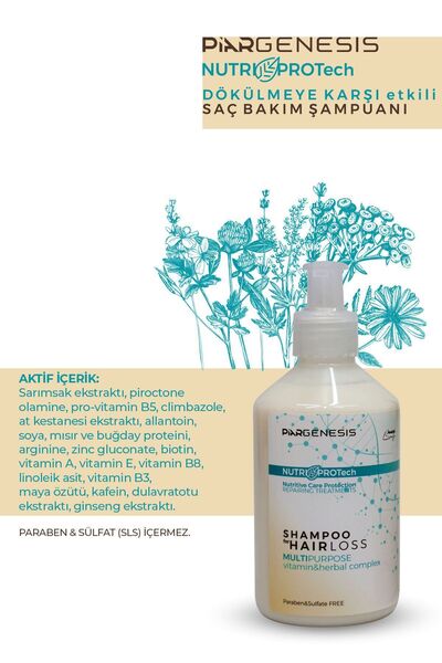 Piar Genesis شامبو Nutri Protech 250 مل للحماية من العناية المغذية - مضاد لتس...