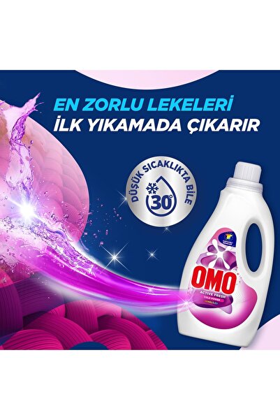 Omo Active Fresh Cold Power Renkliler için Sıvı Deterjan 1500 Ml