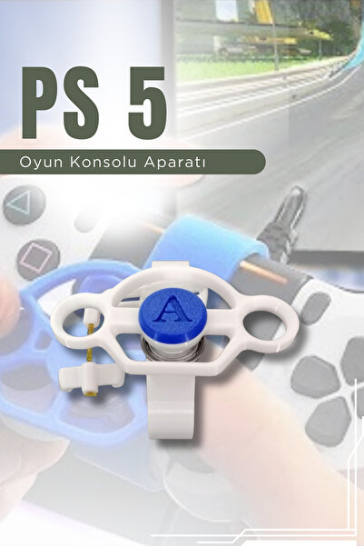 ayvazprinter Playstation 5 Marka, 8x8x5,5 cm Boyutlu, Oyun Konsolu Direksiyon...