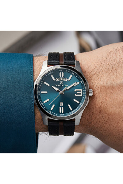 Daniel Klein Premium Black Leather Watch for Men DK.1.14141-4