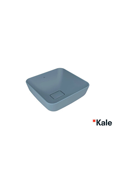 KALE Zero 2.0 40x40 Cm Mat Mavi Kare Çanak Lavabo