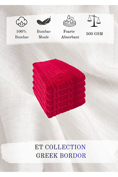 ET Collection Set of 5 Greek Towels, 30x50 cm, 500 GSM, 100% Pakistani Cotton...