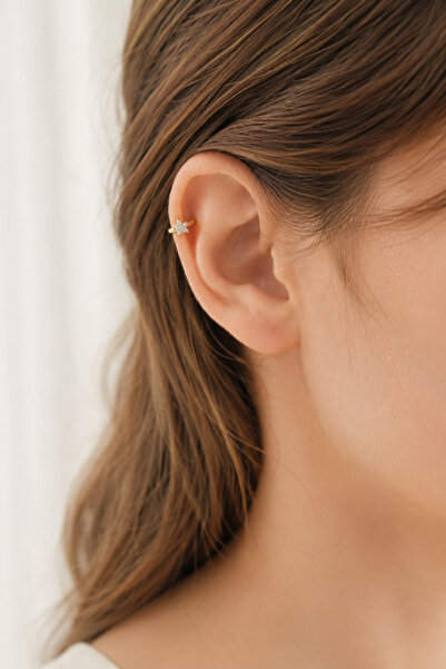 Sacce Scarves&Accessories Çiçek Halka Tragus Piercing Helix Kıkırdak Küpesi (...