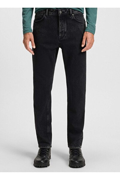 BOSS Siyah Erkek Regular Fit Desenli Denim Pantolon OGDEN BO