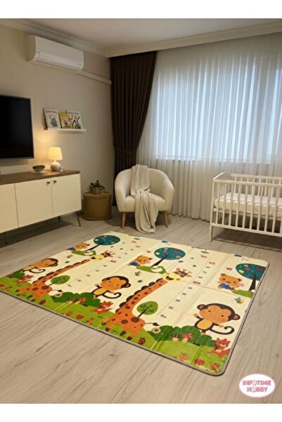ınfotıme hobby Happy Deer Katlanabilir Oyun Matı 2si 1 Arada 4 Kenar Havuz Çi...