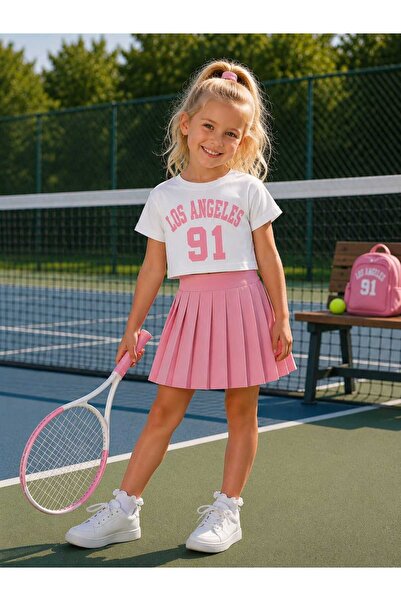My Kids Wear Štampano Devojčičko odelo sa flis suknjom