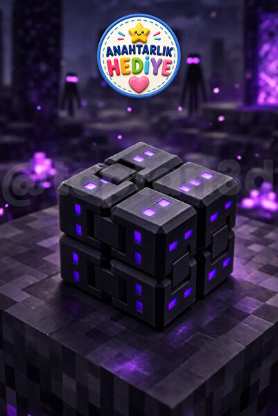 Toptan3D Enderman Minecraft Fidget - Minecraft Sonsuz Küp, Minecraft Stres Kü...