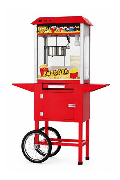 vosco Arabalı Otomatik Patlamış Mısır Makinesi - Profesyonel Popcorn Makinesi...