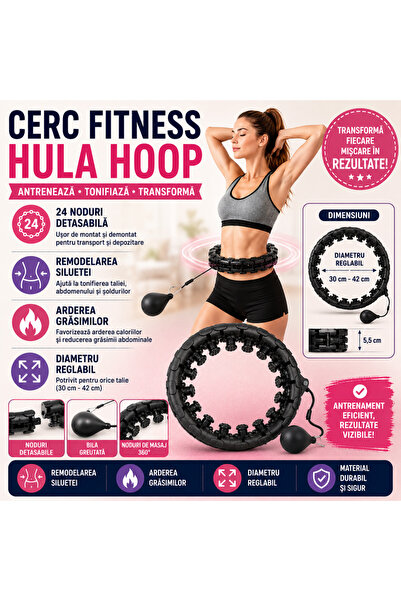 SMARTECH Hula Hoop Fitness Circle with Removable Weights