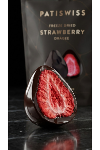 Patiswiss Bitter Çikolatalı Çilek Draje, 80G