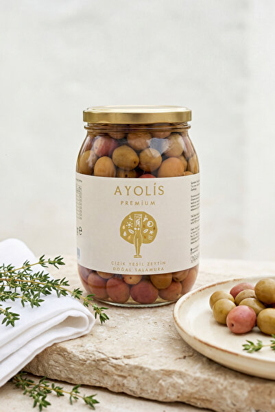 Ayolis Premium Gurme Çizik Yeşil Zeytin XL 950 g