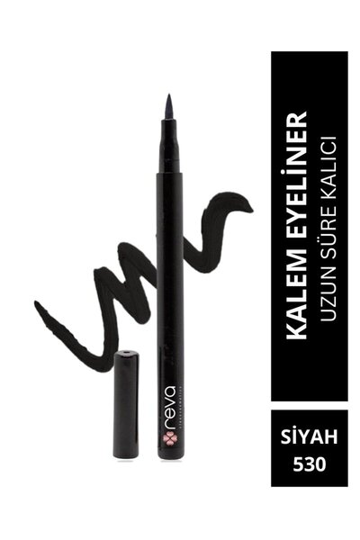 REVA Black Eye Liner & Black Eyeliner No: 530 - Vegan & Clean Content