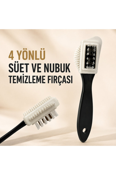 Genel Markalar 4 Yönlü Süet & Nubuk Temizleme - Onarma Fırçası