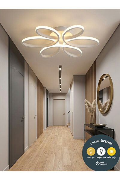 Lzy Avize Store Levent Flora Modern Plafonyer LED Avize 3 Renk | Salon, Hol v...