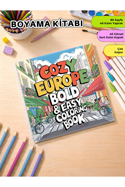 metafortoys كتاب تلوين CozyEurope Cozy Book - 21x20 سم | 40 صورة