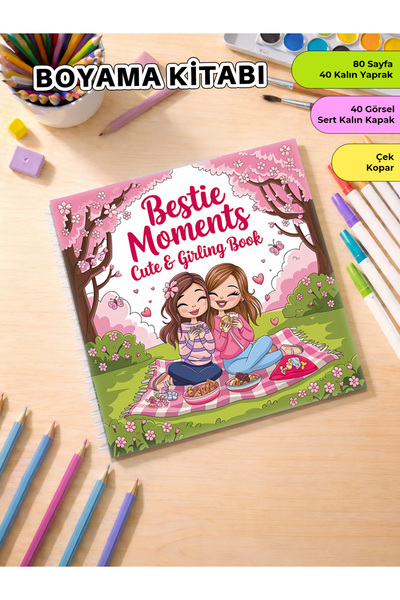metafortoys Bestie Moments Boyama Kitabı Cozy Book – 21x20 cm I 40 Görsel I Ç...