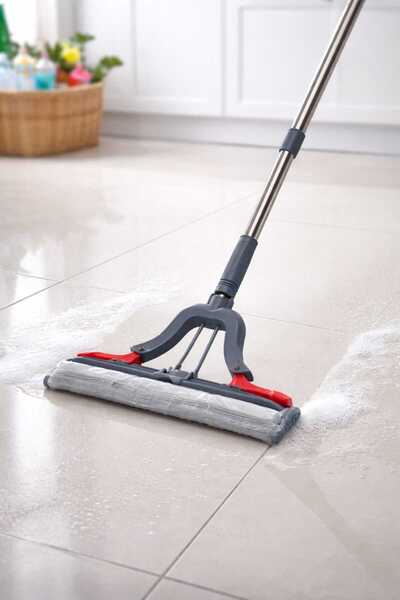 Genel Markalar Kelebek Sıkma Mekanizmalı Mikrofiber Mop Sünger Sıkmalı Mop Mo...
