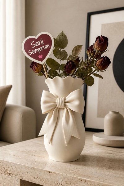 SeSa 3d Vazo Modern Bohem 3D Fil Dişi 16 CM