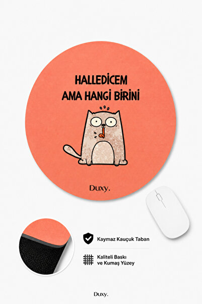 Duxy Mouse Pad din cauciuc Spirili, 19 cm, bază anti-alunecare, confortabil ș...