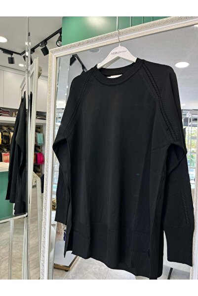Modario Adn Merserized Tunic with Hair Braiding - Black - 2