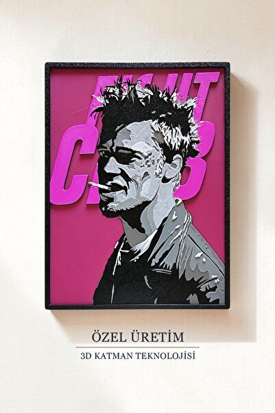 Saes Labs Fight Club Tyler Durden 3D Tablo 15×20 cm