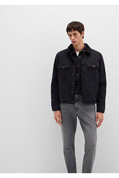Mavi Zander Classic Denim Black Faux Fur Jean Jacket 0111214-89117