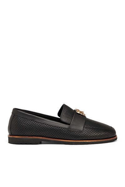 Tergan Siyah Hakiki Deri Kadın Loafer - K25I1AY67841-A23