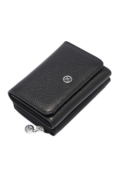 Tergan Дамски портфейл от естествена черна кожа - S1CB00005798-A41
