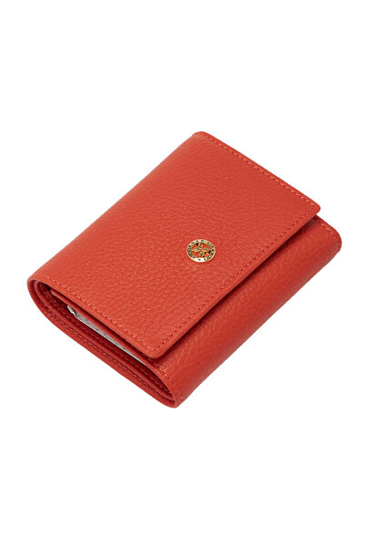 Tergan Orange Genuine Leather Women's Wallet - S1Cb00005633-V9G