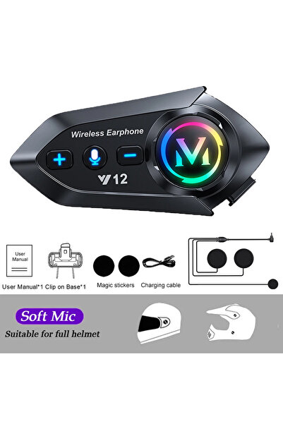 Choice3 سماعة رأس خوذة دراجة نارية Y12 Soft MIC Y10 مع تحكم صوتي ستيريو وبلوت...