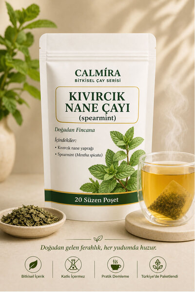 CALMİRA Kıvırcık Nane Çayı Süzen Poşet 30g | 20 Süzen Çay | Spearmint Tea