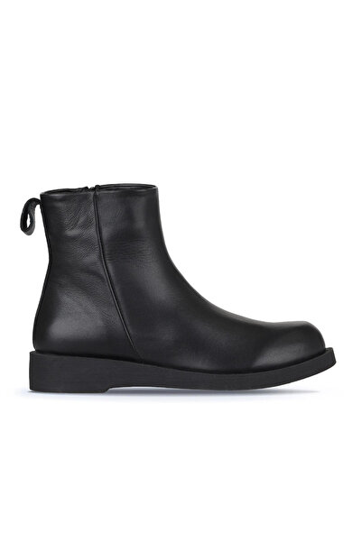 Bueno Shoes Black Leather Women's Flat Boots 01Wz8901