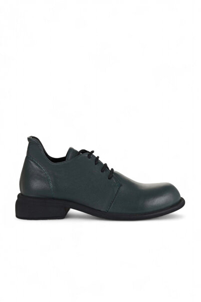 Bueno Shoes حذاء نسائي من الجلد الأخضر بكعب منخفض 01wd1901