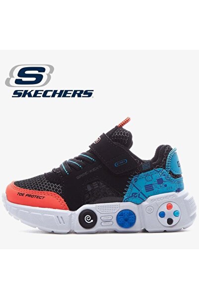 SKECHERS Lil Gametronix 402262N Orthopedic Children's Sports Shoes Black