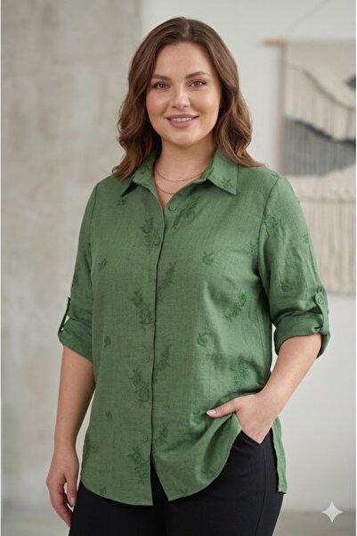 elma abone İŞLİ KETEN GÖMLEK