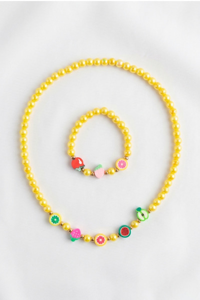 PETEK AKSESUAR Fruit Crystal Bead Children's Set