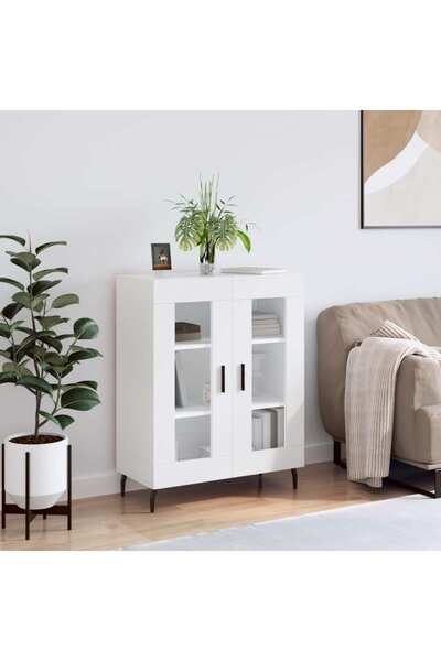 Concept Servantă, alb, 69,5x34x90 cm, lemn compozit
