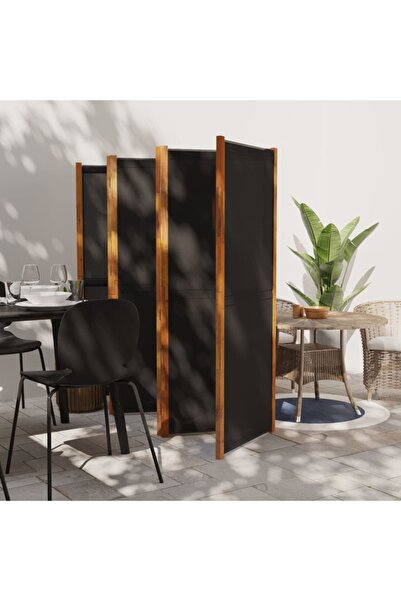 Concept Paravan de cameră cu 6 panouri, negru, 420x180 cm