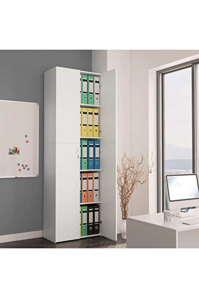 Concept Dulap de birou, alb, 60x32x190 cm, PAL