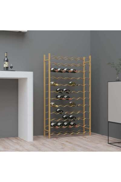 Concept Suport sticle de vin pentru 72 sticle, auriu,metal